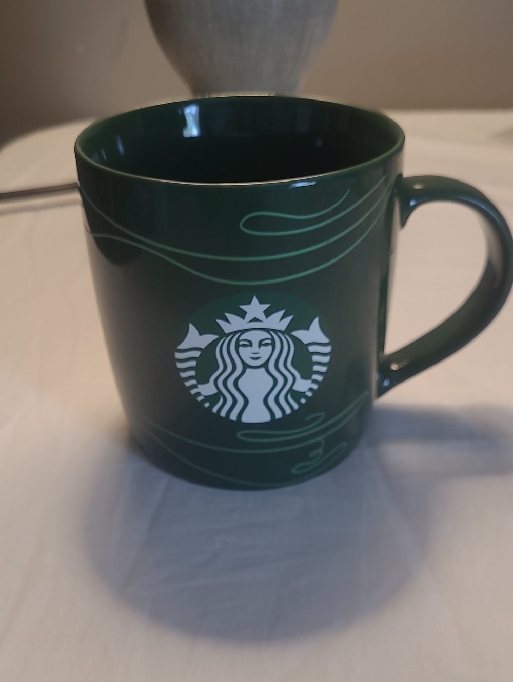 Starbucks Dark Green Ceramic Mug with White Siren Logo